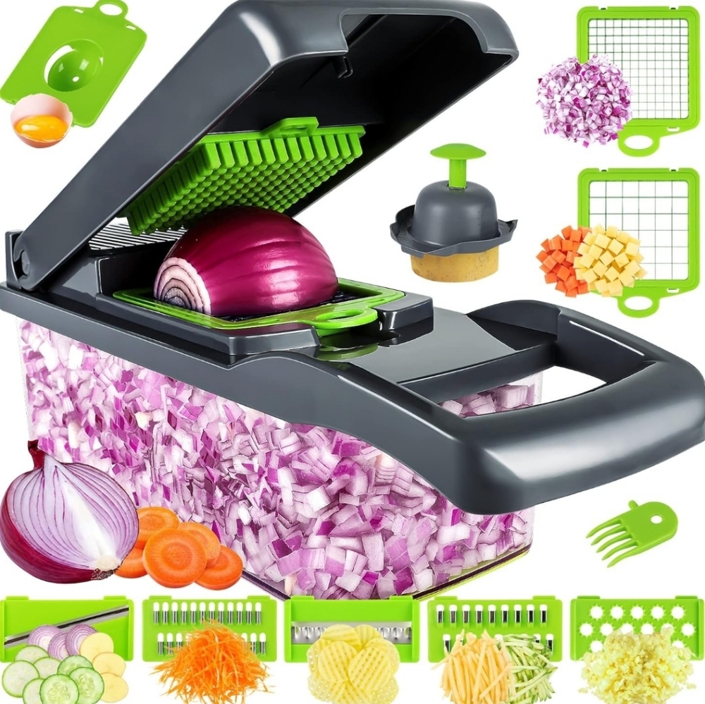 MAIPOR Gray Vegetable Chopper - 13.4" L, 4.5" W, 4.3" H